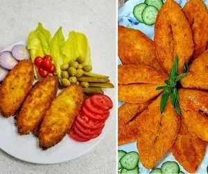 طرز تهیه کتلت بازاری به روش اصیل / کوکو سیب زمینی شیرازی ترد و خوشمزه