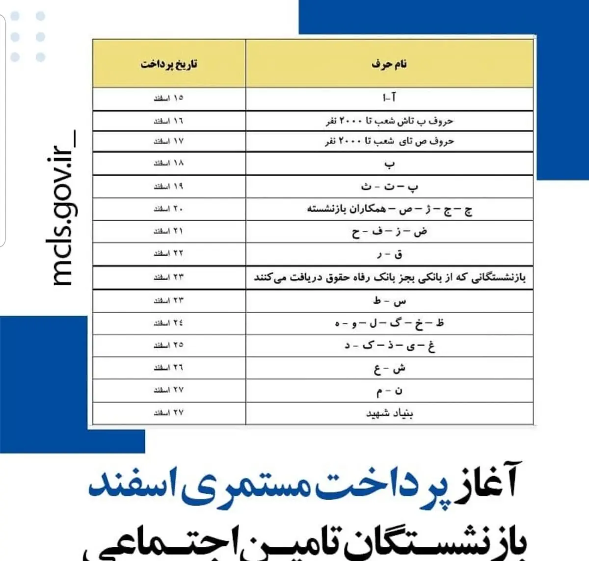 جدول+مستمری+اسفند