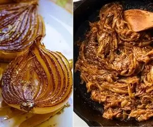 طرز تهیه پیاز داغ کاراملی یه چاشنی فوق العاده برای انواع غذاها / 2 دستور پخت عالی