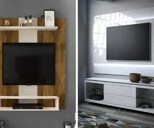 دکوراسیون مدرن برای دیوار پشت تلویزیون/ با این چیدمان خونتو هم بزرگتر کن هم جذابتر