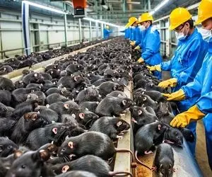 فرآوری موش؛ موش های سیاه پر مو رو نگه میدارن تا زاد و ولد کنن بعد چاقارو کباب میکنن