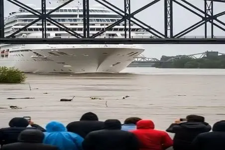 معماری طبیعت؛ ملت وایسادن اتفاقی که برا کشتی افتاد رو تماشا کنن بدتر از تایتانیک شد