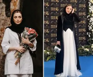 دنیای بازیگران / بهنوش طباطبایی روی فرش آبی لباس عروس داماد و ترکیبی زد