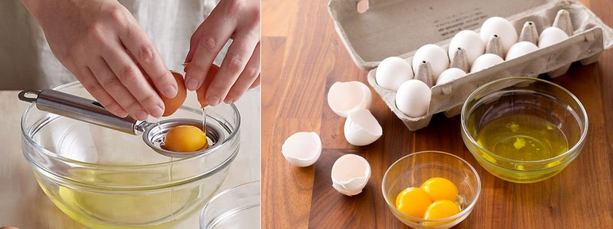 جدا کردن زرده و سفیده تخم مرغ