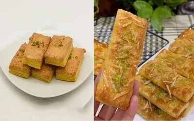 طرز تهیه شیرینی نارگیلی با خمیر هزار لا / سه سوته یه شیرینی خوشمزه بپزید