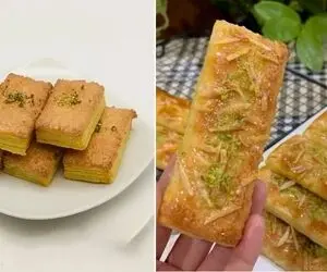 طرز تهیه شیرینی نارگیلی با خمیر هزار لا / سه سوته یه شیرینی خوشمزه بپزید