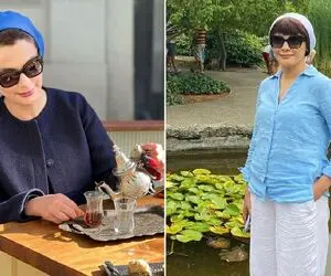 "مارال فرجاد" رو اَبراس و یوگا میره فوق حرفه ای؛ تیپ پدر دختری چه جذاب شده اونور آب!