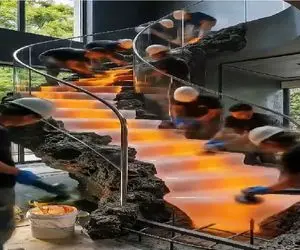 معماری خلاقانه؛ راه پله خونه رو مواد مذاب ریختن جهنم از یادشون نره