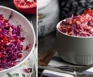 طرز تهیه سالاد کلم و انار ویژه شب یلدا؛ یه سالاد خوش رنگ و لعاب و خوشمزه