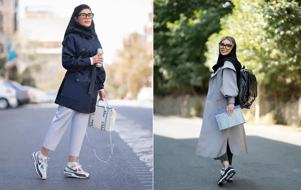 استایل دانشجویی با ترنچ کت