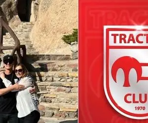 (عکس) تفریح و خوشگذرونی خارجی های تراکتور تو تبریز