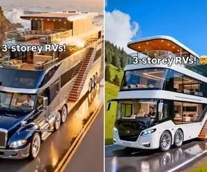 ترکیب فانتزی و واقعیت؛ کمپرهای مجهز و فول امکانات با استخر و بالکن/ اوج طراحی خلاقانه