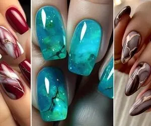 قشنگترین طراحی های لاک ناخن مرمر؛ تناسب پوست و نحوه مراقبت مناسب برای دختران روز پسند