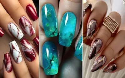 قشنگترین طراحی های لاک ناخن مرمر؛ تناسب پوست و نحوه مراقبت مناسب برای دختران روز پسند