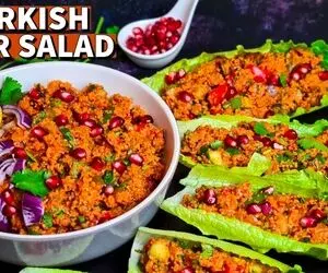 طرز تهیه ی سالاد بلغور ترکی یا کیسیر؛ خوشمزه و فوق العاده دلبر