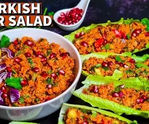 طرز تهیه ی سالاد بلغور ترکی یا کیسیر؛ خوشمزه و فوق العاده دلبر