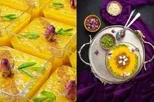 طرز تهیه شله زرد نذری برای 30 نفر+ تزیین شله زرد