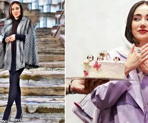 بوکسر نیوکمپ یه پا استایلیسته؛ استایل ماکسیمال و جذاب بهاره افشاری در اکران روز ششم