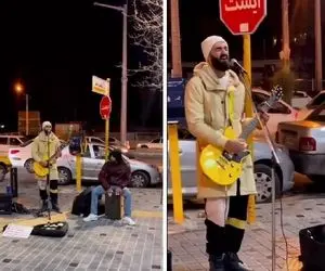 آواز خیابانی؛ آقاهه چه عاشقانه آهنگ چه خواب هایی رو میخونه/ رنگ لباس و گیتارش چی میگه