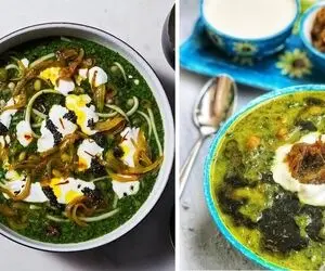 بهترین دستور برای تهیه آش اسفناج / خوشمزه ترین آش پاییزی رو اینجوری بپزید