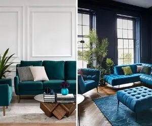 چه رنگ فرشی به مبل آبی میاد؟ / با این ترکیبای خاص یه دکور لاکچری بساز که همه کف کنن