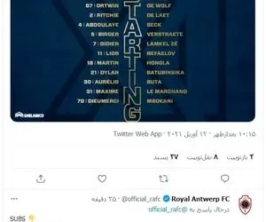 غیبت دوباره بیرانوند در ترکیب آنتورپ