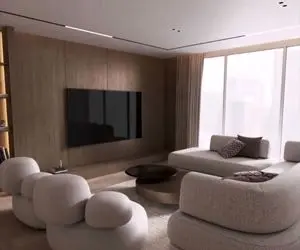 معماری خلاقانه؛ دیگه مبلمانت رو کنار دیوار نچین تو پذیرایی 40 متری این ایده والاترینه