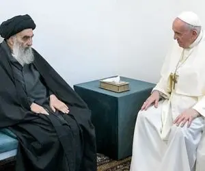 مواضع حکیمانه آیت‌الله سیستانی در دیدار پاپ مایه عزت اسلام شد