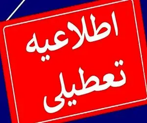 مدارس نوبت صبح و ادارات این شهر فردا تعطیل شد