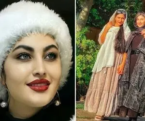 آرایش یونیک "مریم مومن" که شبیه عروس آدم فضاییا شد؛ ژستای دهن باز کُن خانومو!