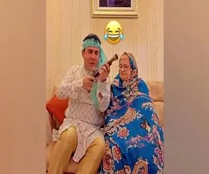 آواز شادانه؛ عمو پورنگ هندی میخونه و میرقصه مامان خانوم ریزه اش از خنده ریسه میره