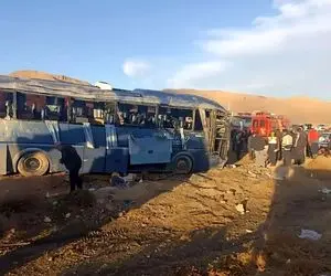 واژگونی اتوبوس در یزد؛ چند نفر مصدوم شدند؟