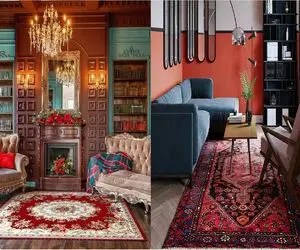 اصول هماهنگی فرش‌ سنتی با رنگ‌ ها و مبلمان کلاسیک/بهترین انتخاب برای خانه‌ های کلاسیک