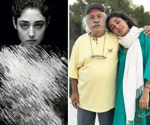 (عکس) برهنگی" گلشیفته فراهانی" کمر پدرش را شکست!