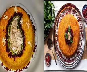 وقتی تخم‌ مرغ نیست، ته‌ چین رو بدون تخم درست می‌ کنیم/ طعمش همچنان عالیه