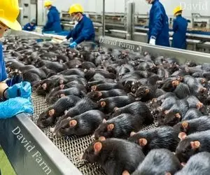 فرآوری موش؛ موش رو پروار میکنن تا بعد پوست کنی یه گوله گوشت بی استخوان میدن برا سوپ