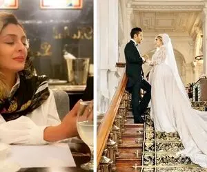 دسر لوکس و تالار مجلل عروسی خواهر ساره بیات / بیوگرافی و حرکت عاشقانه همسرش برای او