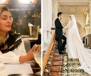 دسر لوکس و تالار مجلل عروسی خواهر ساره بیات / بیوگرافی و حرکت عاشقانه همسرش برای او