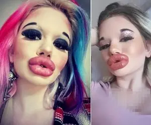 این خانوم بزرگ ترین لبای دنیا رو داره! +عکس