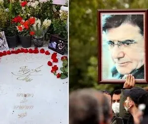 (ویدئو) آواز همایون شجریان بر مزار پدر