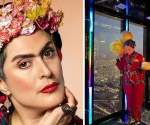 بیوگرافی بهناز جعفری با سیم های درونی‌اش / جشن تولد نوک بلند ترین برج با لباس مخصوص