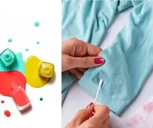 روش های موثر تمیز کردن لکه لاک ناخن از روی لباس / این لکه سمج رو خیلی راحت محو کن