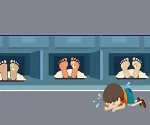 بازی فکری؛ کدام یک از جنازه ها پدر این پسر گریان است