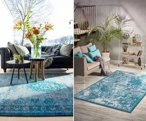 فرش فیروزه ای با چه موکتی ست میشه؟ / کی گفته موکت قدیمی شده تو فقط نگا ترکیب رنگو