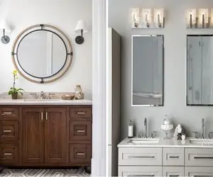 ایده چیدمان و طراحی حمام بهشتی با نورپردازی رویایی/ ترکیب برنده نور و آینه در حمام