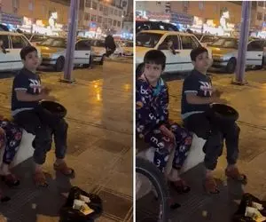 آواز خیابانی؛ ببینید بچه های کار چه بساطی راه انداختن و آهنگ بندری میزنن و میخونن!