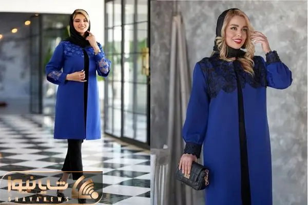 معرفی انواع استایل با مانتو آبی