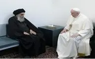 تصویری از دیدار پاپ با آیت‌الله سیستانی