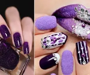 دنبال یه طرح ناخن فانتزی و جذاب میگردی؛ هر طرحی که میخوایُ بزن تنگ بنفش و همه جا بدرخش!