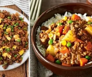 طرز تهیه قاطی پلوی ساده با گوشت چرخ کرده / خوشمزه ترین پلومخلوط که سریع آماده میشه